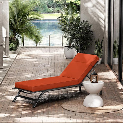 Chaise Lounge Cushions Outdoor, 72" L X 21" W X 4" D Lounge Chair Cushions for Outdoor Furniture, High-Density Foam Outdoor Chaise Cushion-Waterproof Fade-Resistant ThickPatio lounge chair cushion