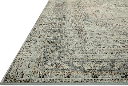 Loloi Magnolia Home by Joanna Gaines Sinclair Collection SIN-04 Natural/Sage 2'-3" x 9'-6", .25" Pile Height, Machine Washable, Runner Rug