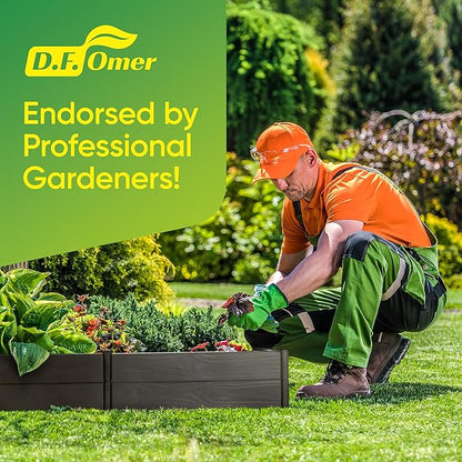 Raised Garden Bed Made of 100% Recycled Plastic Panels | Garden Boxes with Legs or Without | Holding 9.2 cu ft of Soil |by D.F. Omer