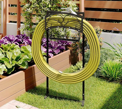 Fire Beauty Garden Hose Holder,Freestanding Water Hose Holder,In ground Hose Rack Organizer for Outdoor,Detachable Water Hose Holder Stake,Hose Reel Stand,Hose Hanger Rack for Lawn Yard