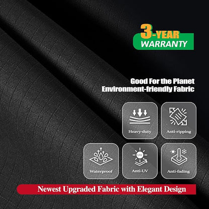 F&J Outdoors Grill Cover, Waterproof Anti-UV for 3Burner Liquid Propane Gas BBQ,53Wx27Dx43H in,Black