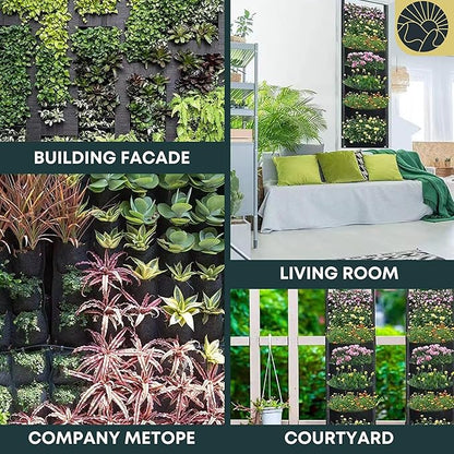 SunVara Fence Planters Wall Planters for Outdoors Plants Vertical Planter Balcony Planter Vertical Garden Wall Pocket Planter Outdoor Wall Planter Fence Garden Planter Vertical Wall Garden