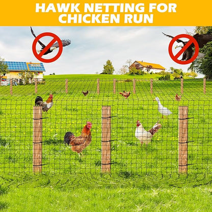 BSTPCOO Chicken Netting 25'x25' with 1" Mesh Nylon Bird Netting for Chicken Coop, Heavy Duty Poultry Net Bird Net for Garden Deer Fence for Fruit Tree