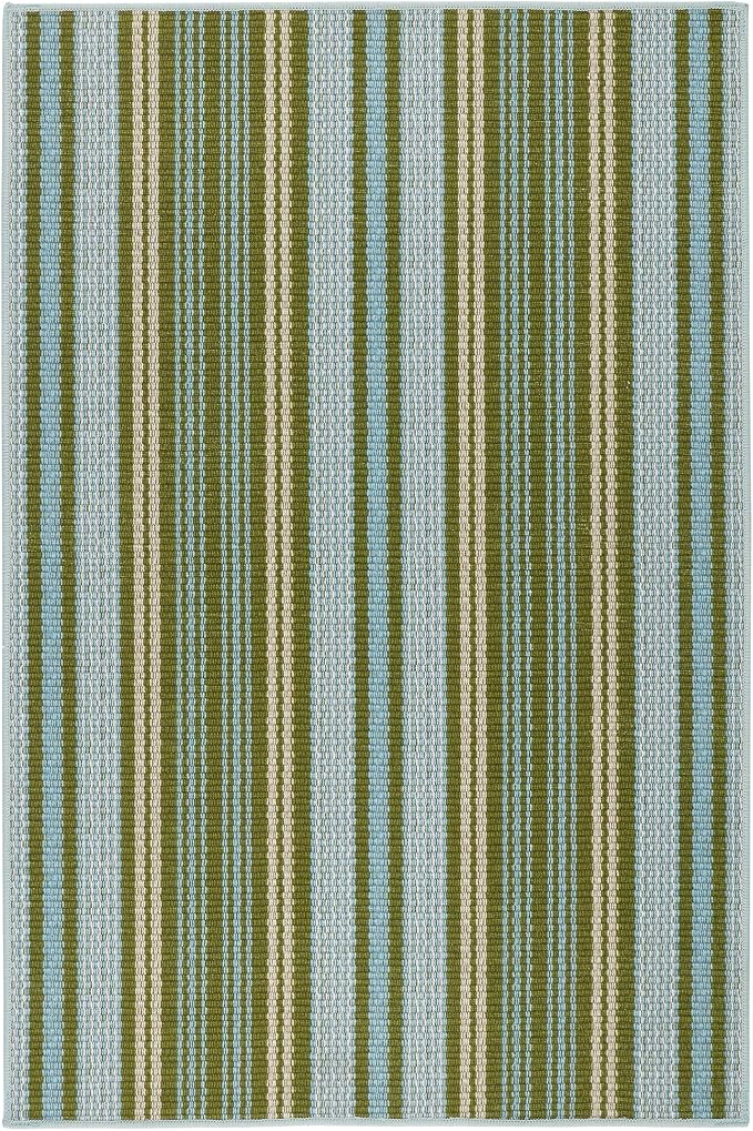 Dash and Albert Caravan Machine Washable Area Rug - 5' x 8' Multicolor Stripe Washable Accent Rug Durable, High Traffic Area Kitchen, Hallway, Bedroom, Stairs