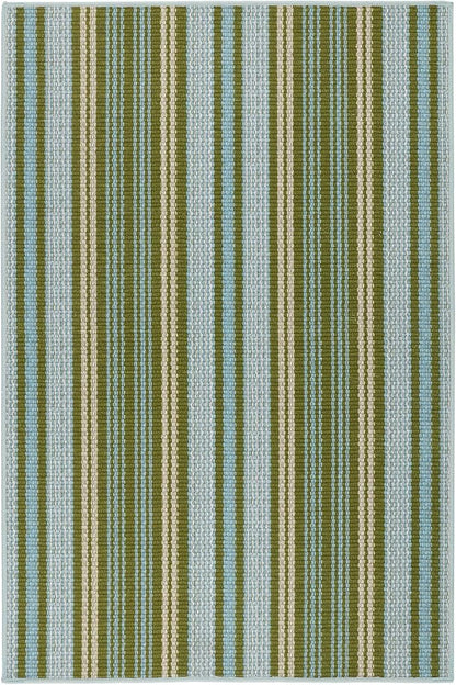 Dash and Albert Caravan Machine Washable Area Rug - 5' x 8' Multicolor Stripe Washable Accent Rug Durable, High Traffic Area Kitchen, Hallway, Bedroom, Stairs