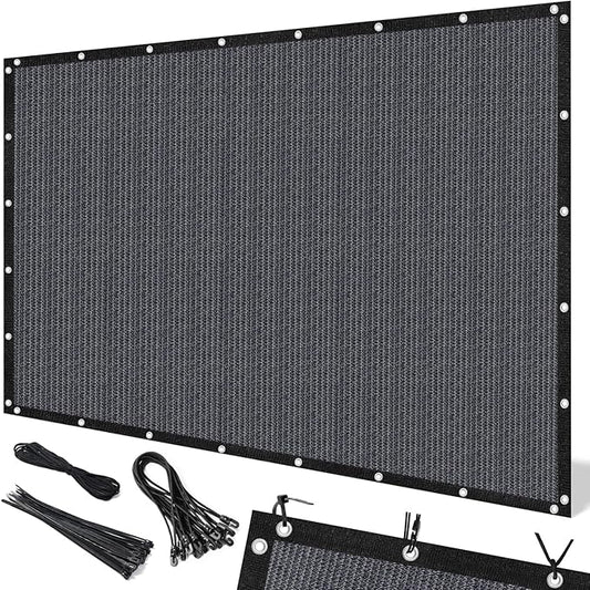 Artpuch 90% Sun Shade Cloth, 10 x 10 FT Pergola Shade Cover Canopy with Grommets, Sun Screen Fabric Tarp for Patio, Outdoor, Garden, Backyard, Dark Grey
