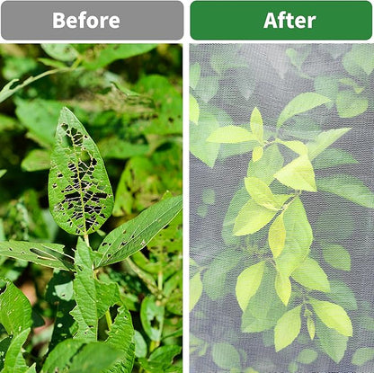 afzdby Large Garden Mesh Netting with Zipper and Drawstring,Plants Cover Protection from Anti Birds,Bugs,Cicadas,and Insects-Pest Barrier Bag for Blueberry Bushes,Tomatoes,Citrus,Fruit Tree