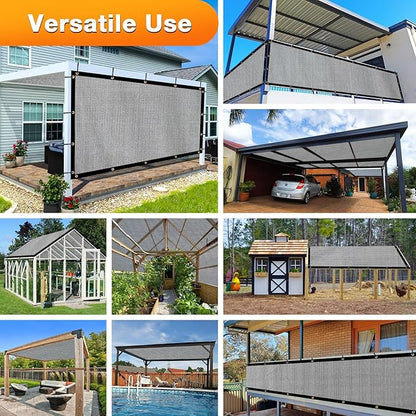Artpuch Outdoor Pergola Shade Cover 13x24 FT Sun Shade Cloth with Grommets Light Grey 90% UV Protection Canopy Patio Privacy Screen (Customized Available)
