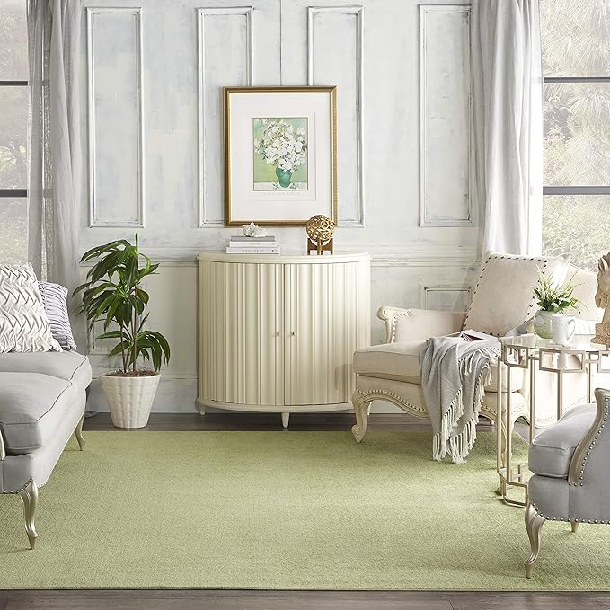 Nourison Home Essentials Solid Contemporary Green 7' X 10' Area Rug , 7' X 10'