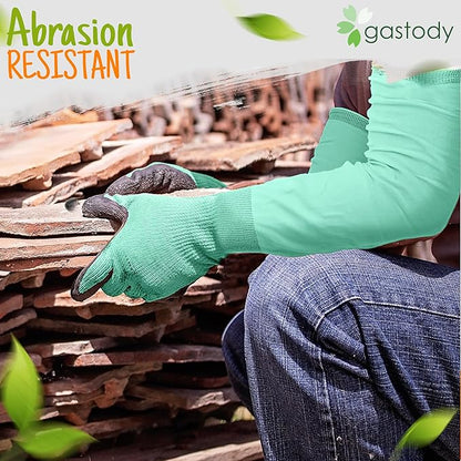 Long Sleeve Gardening Gloves Women and Men - Long Cuff Garden Gloves, Multipurpose Heavy Duty Outdoor and Indoor
