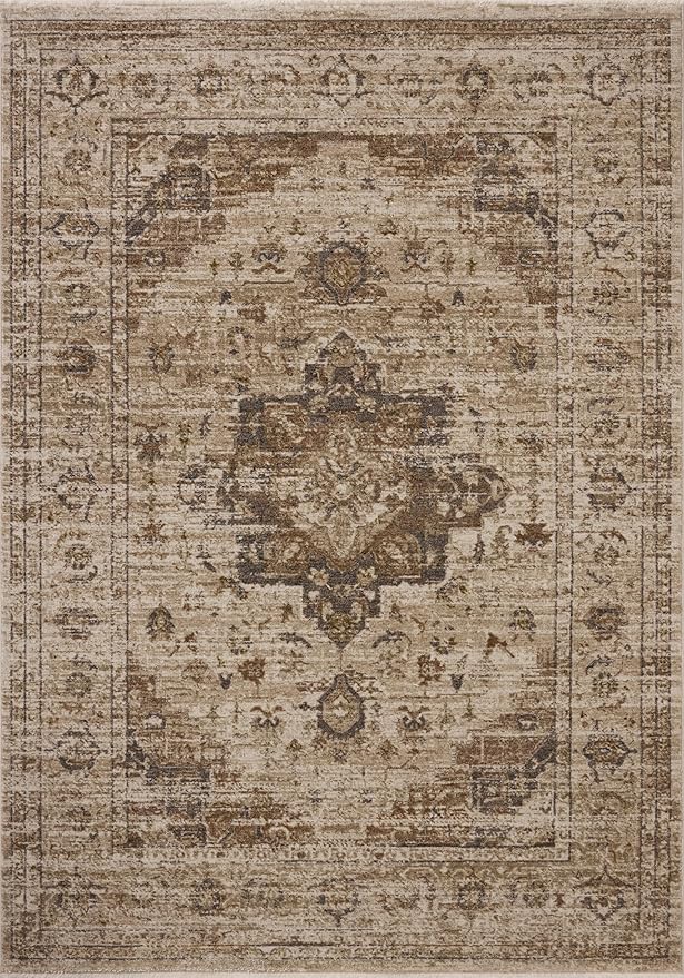 Loloi Haywood Collection HYD-03 Natural/Bark 2'-7" x 8'-0" Runner Rug