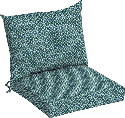 Arden Outdoor Dining Chair Cushion, 21 x 21, Rain-Proof, Fade Resistant 21 x 21, Alana Tile