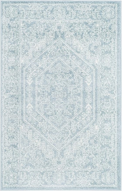 SAFAVIEH Adirondack Collection Accent Rug - 2'6" x 4', Slate & Ivory, Oriental Medallion Design, Non-Shedding & Easy Care, Ideal for High Traffic Areas in Entryway, Living Room, Bedroom (ADR108T)