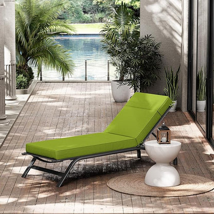 Chaise Lounge Cushions Outdoor, 72" L X 21" W X 4" D Lounge Chair Cushions for Outdoor Furniture, High-Density Foam Outdoor Chaise Cushion-Waterproof Fade-Resistant ThickPatio lounge chair cushion