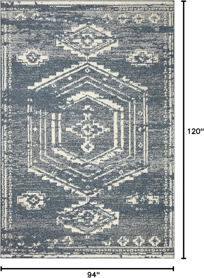 Loloi Magnolia Home by Joanna Gaines Gigi Collection GIG-03 Denim/Ivory 7'-10" x 10' Area Rug