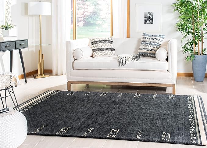 SAFAVIEH Washable Rug Outdoor Courtyard Collection - 4' Round, Ivory & Teal, Non-Shedding & Easy Cleaning, Ideal for Patio, Backyard, Mudroom (CY8475-53512)