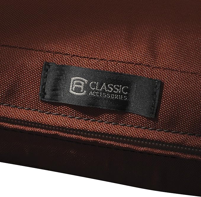 Classic Accessories Ravenna Water-Resistant 72 x 21 x 3 Inch Patio Chaise Lounge Cushion, Spice, Patio Cushion