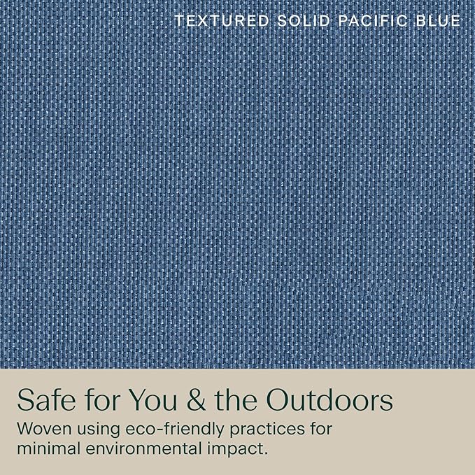 Honeycomb Outdoor Heritage Deep Seat, 24 x 23, Textured Solid Pacific Blue Chair Cushion for Patio Furniture