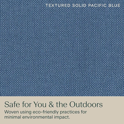 Honeycomb Outdoor Heritage Deep Seat, 24 x 23, Textured Solid Pacific Blue Chair Cushion for Patio Furniture