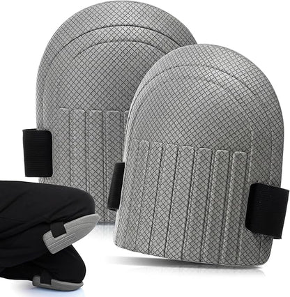 Gardening Knee Pads for Women and Men Lightweight Waterproof Foam Knee Pads for Gardening and Housework with Adjustable Hook'n'Loop Straps(Grey)