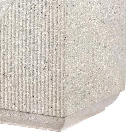 JONATHAN Y TBL1104A Adrian 20.75" Contemporary Minimalist Square Indoor/Outdoor Accent Table Modern, Mid-Century, Art Deco, Contemporary, Patio, Garden, Bathroom, Living Room, Cream Terrazzo Finish