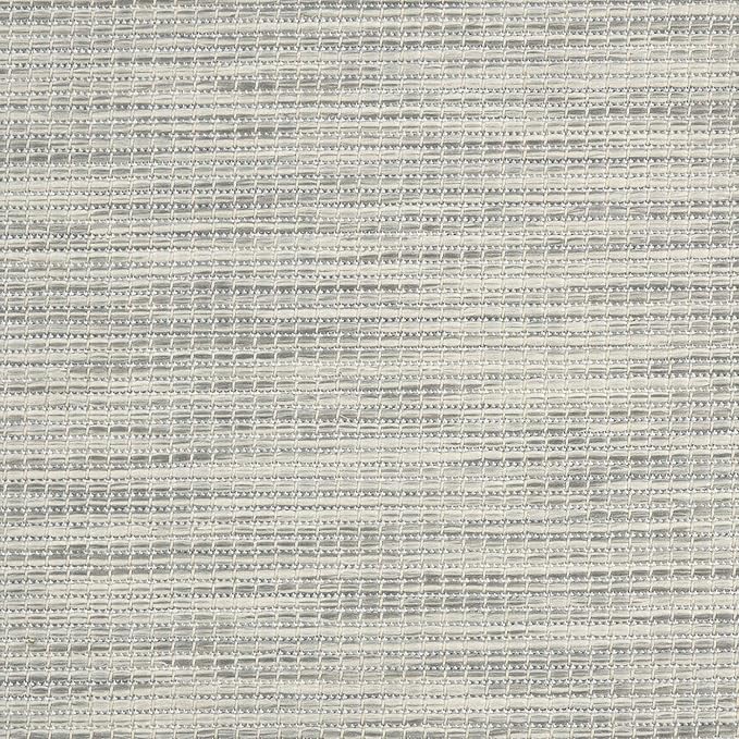 Nourison Positano Indoor-Outdoor Light Grey 4' x 6' Area Rug, Easy Cleaning, Non Shedding, Bed Room, Living Room, Dining Room, Backyard, Deck, Patio (4x6)