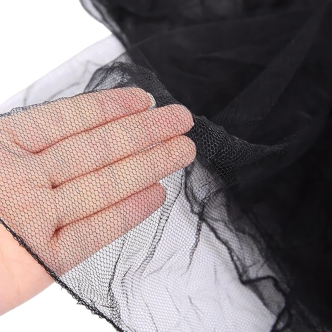 Netting Cover, 10x50 FT Black Garden-Netting, Polyester Mosquito Netting for Windows, Doors, Patio, Outdoor & Indoor Use, Multiple Sizes & Colors, Adjustable, Easy to Clean, Premium Quality
