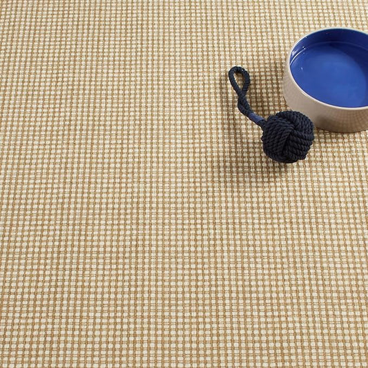 Dash & Albert Hartley Natural Machine Washable Rug, 2 X 3 Feet, Natural Plaid Pattern