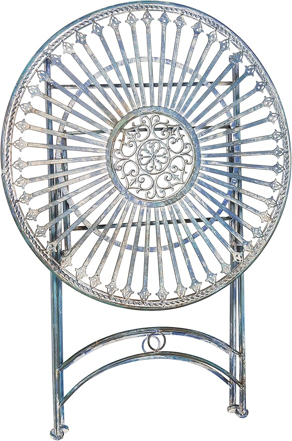 SAFAVIEH Outdoor Collection Belen Antique Blue 3-Piece Bistro Set