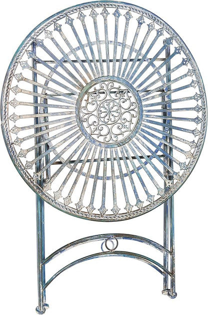 SAFAVIEH Outdoor Collection Belen Antique Blue 3-Piece Bistro Set