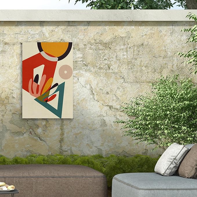 Trademark Fine Art Outdoor Canvas Art - Ana Rut Bre 'Mid Century Cirque 2' Wall Art for Outdoor Spaces, Patios, or Gardens