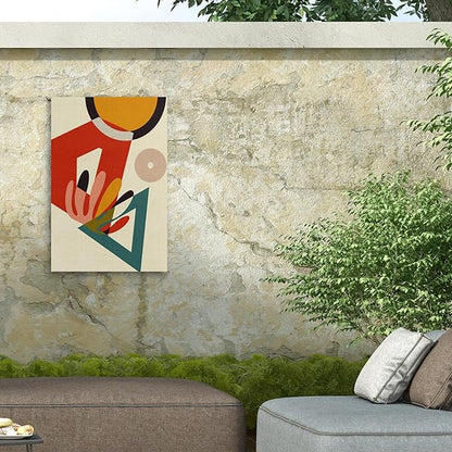 Trademark Fine Art Outdoor Canvas Art - Ana Rut Bre 'Mid Century Cirque 2' Wall Art for Outdoor Spaces, Patios, or Gardens
