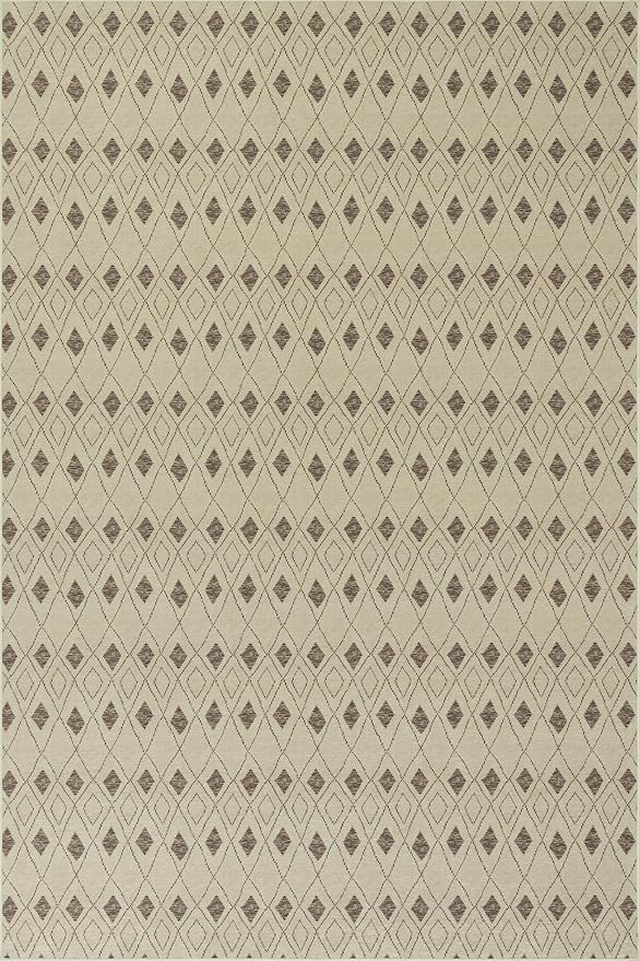 Dash & Albert Chandler Tan Machine Washable Rug, 9.5 X 13.5 Feet, Tan Geometric Pattern
