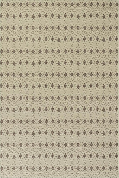 Dash & Albert Chandler Tan Machine Washable Rug, 9.5 X 13.5 Feet, Tan Geometric Pattern