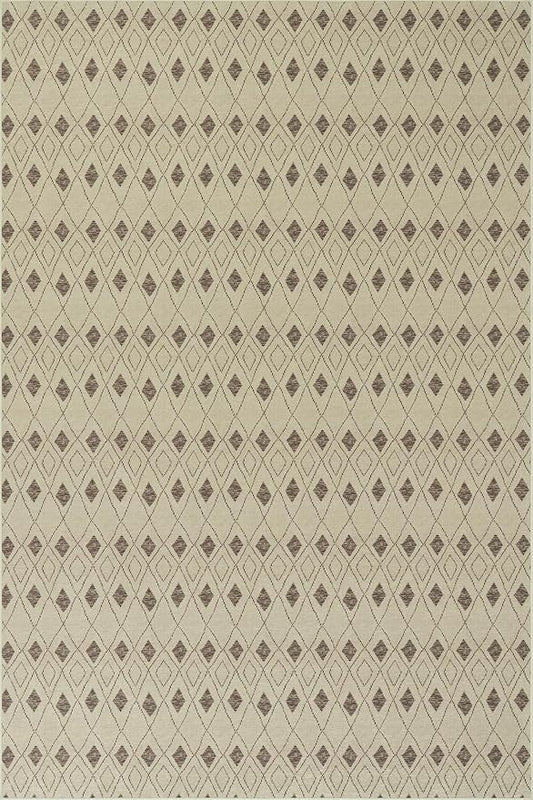 Dash & Albert Chandler Tan Machine Washable Rug, 7.5 X 9.5 Feet, Tan Geometric Pattern