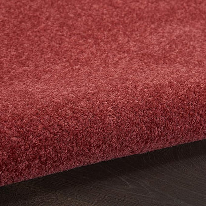 Nourison Home Essentials Solid Indoor/Outdoor Brick Red 2'2" x 18 Area Rug, Easy Cleaning, Non Shedding, Bed Room, Living Room, Dining Room, Deck, Patio, Backyard (2x18)