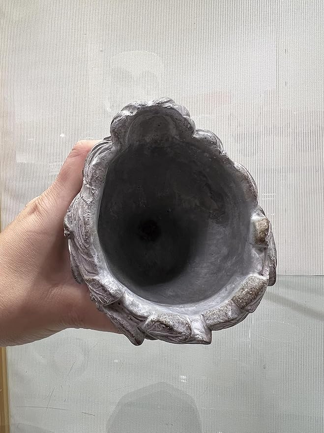 Abbott Collection Aphrodite Head Planter – Small Indoor and Outdoor Planter Pots – Whimsical Woman Statue Head Planter for Flowers and Succulents (Grey/Gold, 8.5" Tall, 3.5" Opening)