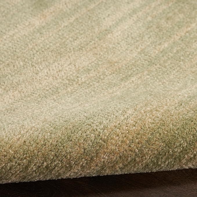 Nourison Home Essentials Indoor/Outdoor Green Gold 2' x 6' Area Rug, Easy Cleaning, Non Shedding, Bed Room, Living Room, Dining Room, Backyard, Deck, Patio (2x6)