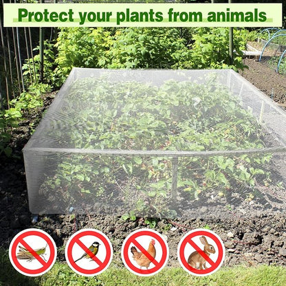 ANPHSIN Stronger Garden Mesh Netting - 10 x 12 ft PP Nanocomposite Bird Net Barrier, Mosquito Netting Screen for Outdoor Plants Vegetables Patios Balconies Terraces, Shading Rate 20% (White)