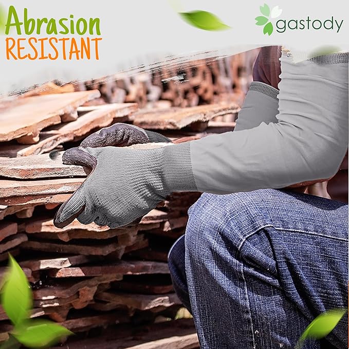 Long Sleeve Gardening Gloves Women and Men - Long Cuff Garden Gloves, Multipurpose Heavy Duty Outdoor and Indoor
