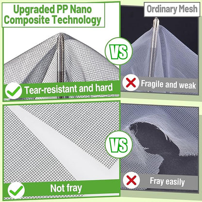 ANPHSIN Stronger Garden Mesh Netting - 10 x 12 ft PP Nanocomposite Bird Net Barrier, Mosquito Netting Screen for Outdoor Plants Vegetables Patios Balconies Terraces, Shading Rate 33% (Black)