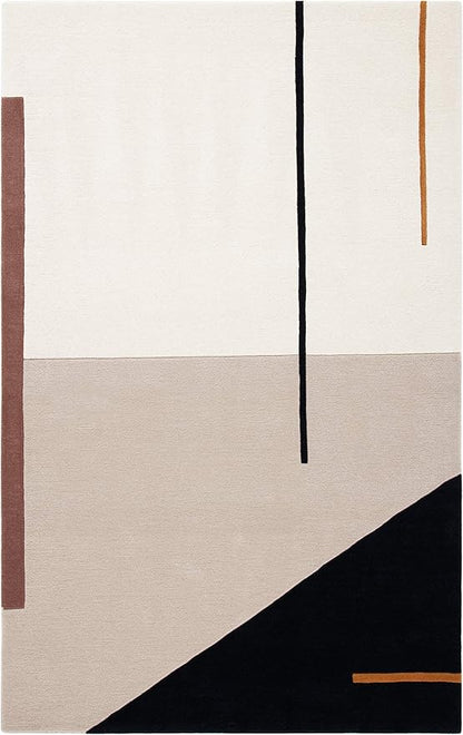 SAFAVIEH Washable Rug Outdoor Courtyard Collection - 2'7" x 5', Beige & Sweet Pea, Non-Shedding & Easy Cleaning, Ideal for Patio, Backyard, Mudroom (CY6062-218)