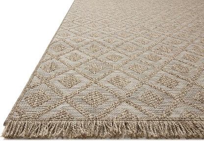 Loloi Dawn Collection Indoor/Outdoor DAW-07 Light Brown 2'-3" x 7'-7" Runner Rug