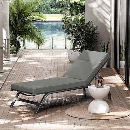 Chaise Lounge Cushions Outdoor, 80" L X 26" W X 4" D Lounge Chair Cushions for Outdoor Furniture, High-Density Foam Outdoor Chaise Cushion-Waterproof Fade-Resistant ThickPatio lounge chair cushion