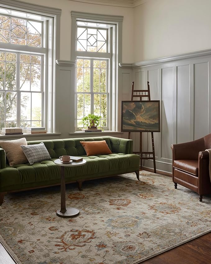 Loloi Magnolia Home by Joanna Gaines Mona Collection MOA-02 Oatmeal/Multi 11'-6" x 15'-6" Area Rug