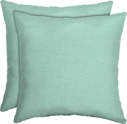 Arden Outdoor Toss Pillow, 2 Pack, 16 x 16, Rain-Proof, Fade Resistant Aqua Leala