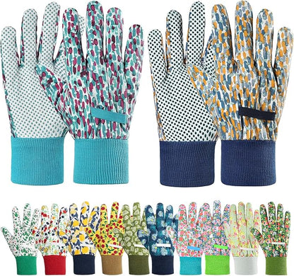 Ainiv Floral Gardening Gloves for Women/Ladies, Non-Slip Garden Work Gloves,Breathable Yard Work Glove Light Working Gloves