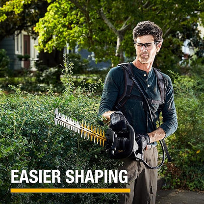 Cat DG620 60V 25” Brushless 2-Speed Backpack Hedge Trimmer Cordless, Shrub Trimmer with Rotating Rear Handle, Lightweight Bush Trimmer Cordless – Battery & Charger Included