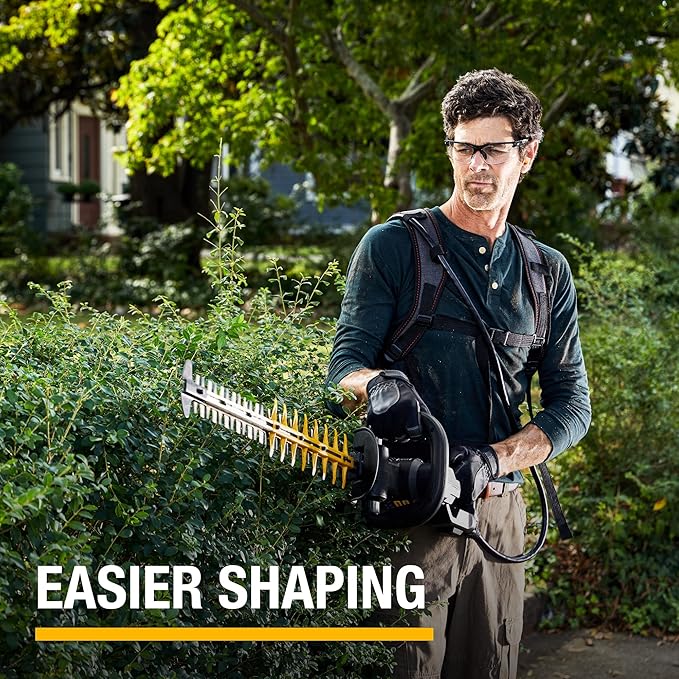 Cat DG620 60V 25” Brushless 2-Speed Backpack Hedge Trimmer Cordless, Shrub Trimmer with Rotating Rear Handle, Lightweight Bush Trimmer Cordless – Tool Only
