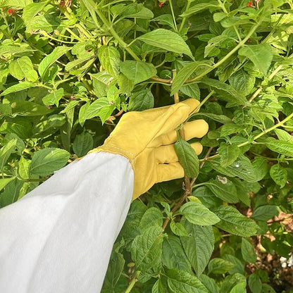 1 Pair Cactus Handling Proof Gloves, Rose Thorn Pruning Gloves, 18"x4.7" Long Gardening Gloves, Breathable Leather, Adjustable Sleeve Cuff, Comfy Gauntlet for Yard Garden Work Protection for Women Men